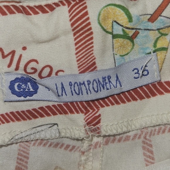 La pompomera novelty printed high waisted shorts womens small - Picture 5 of 6